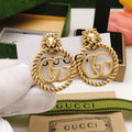 Gucci Double Pendant 18K Gold Earrings