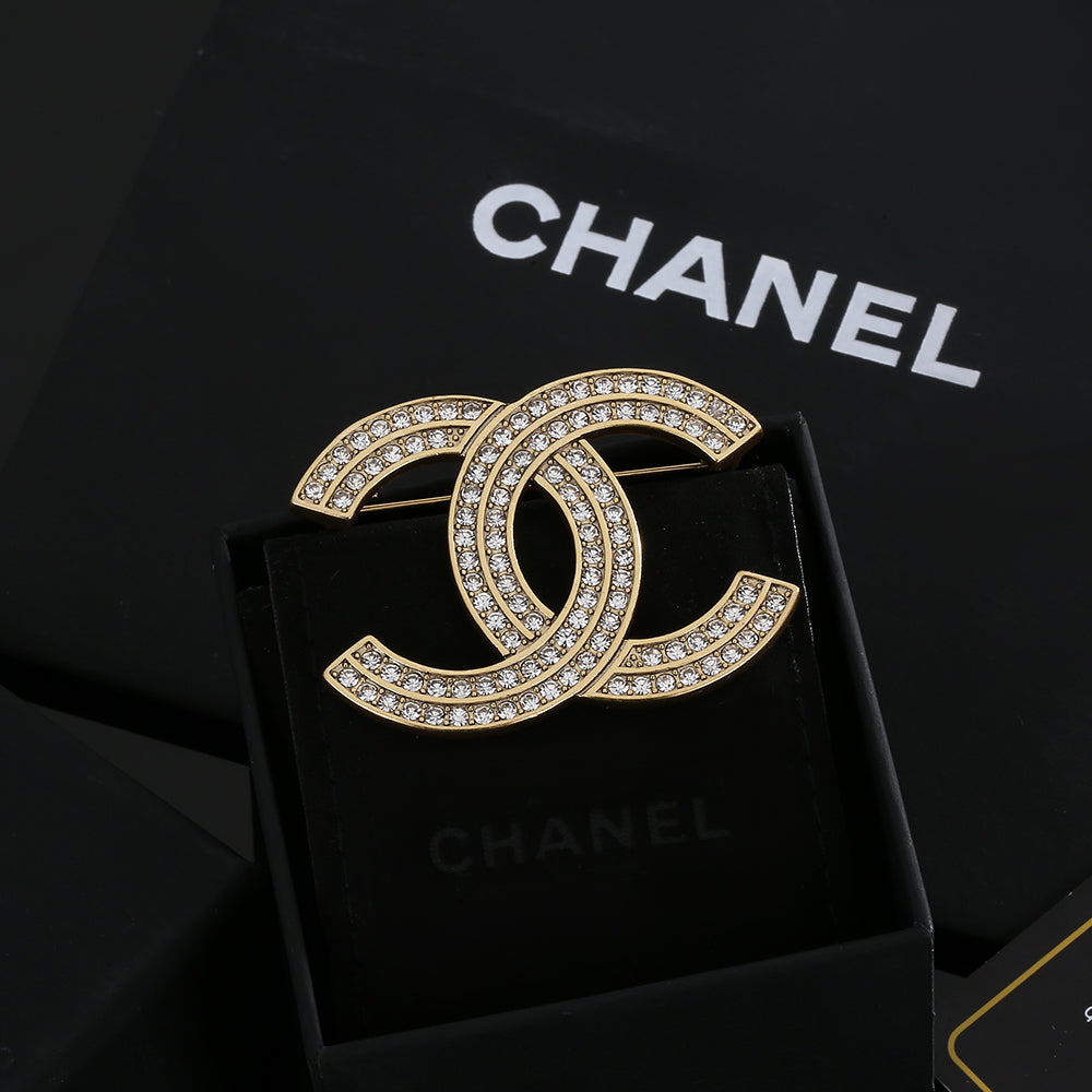 Chanel Diamond 18K Gold Brooch