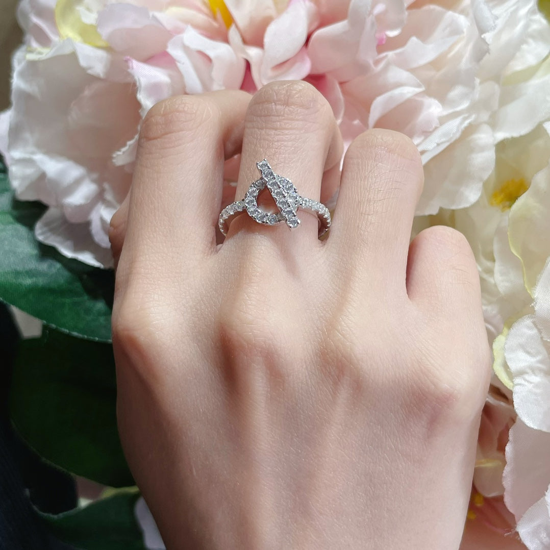 Hermes Finesse Diamond 18K White Gold Ring
