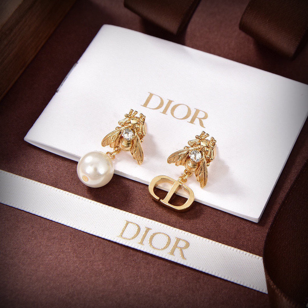 Dior Queen Bee 18K Gold Earrings
