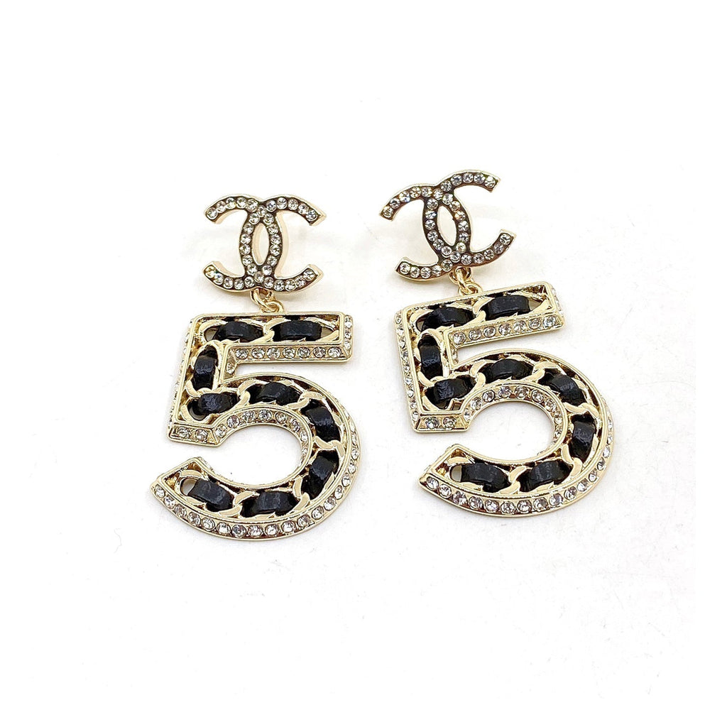 Chanel No. 5 Perfume 18K Gold Earrings