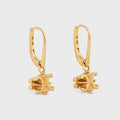Celine Solitaire 18K Gold Earrings