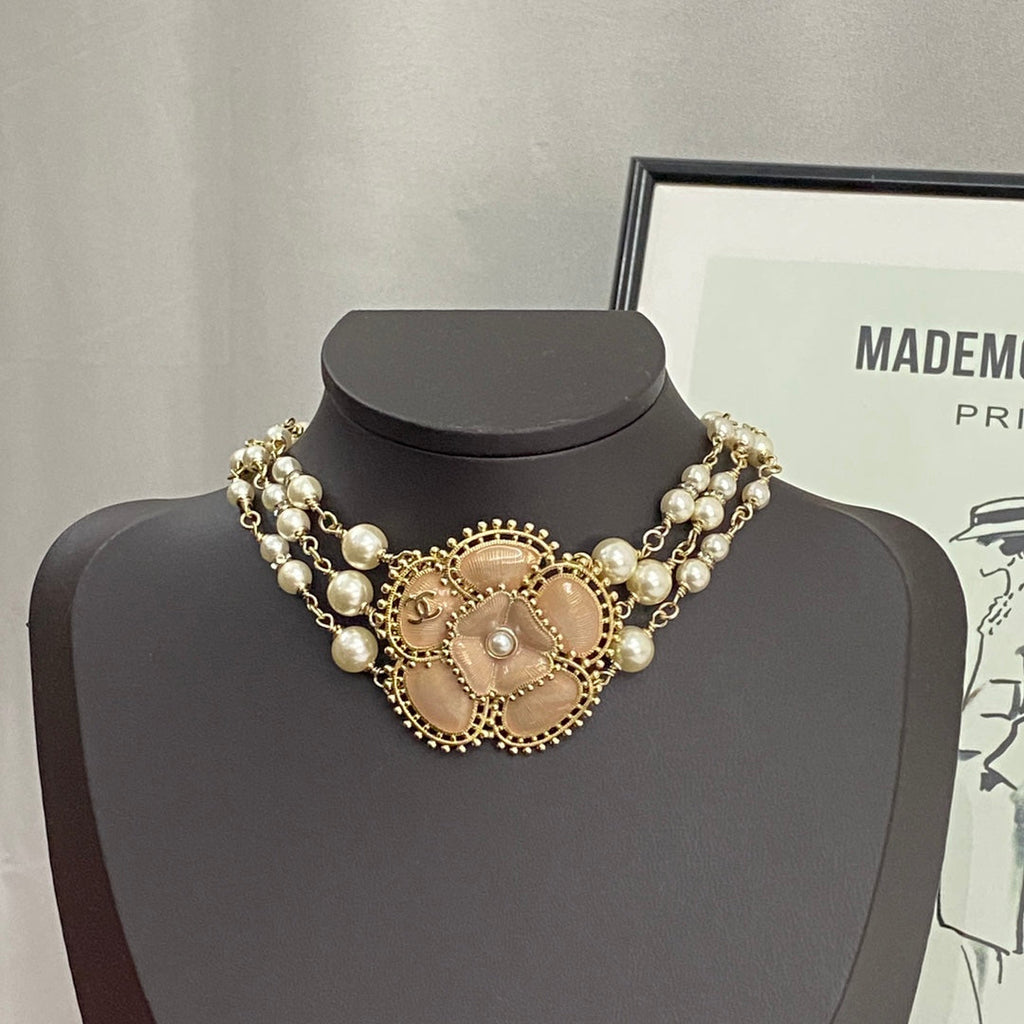 Chanel Camellia Choker 18K Gold Necklace