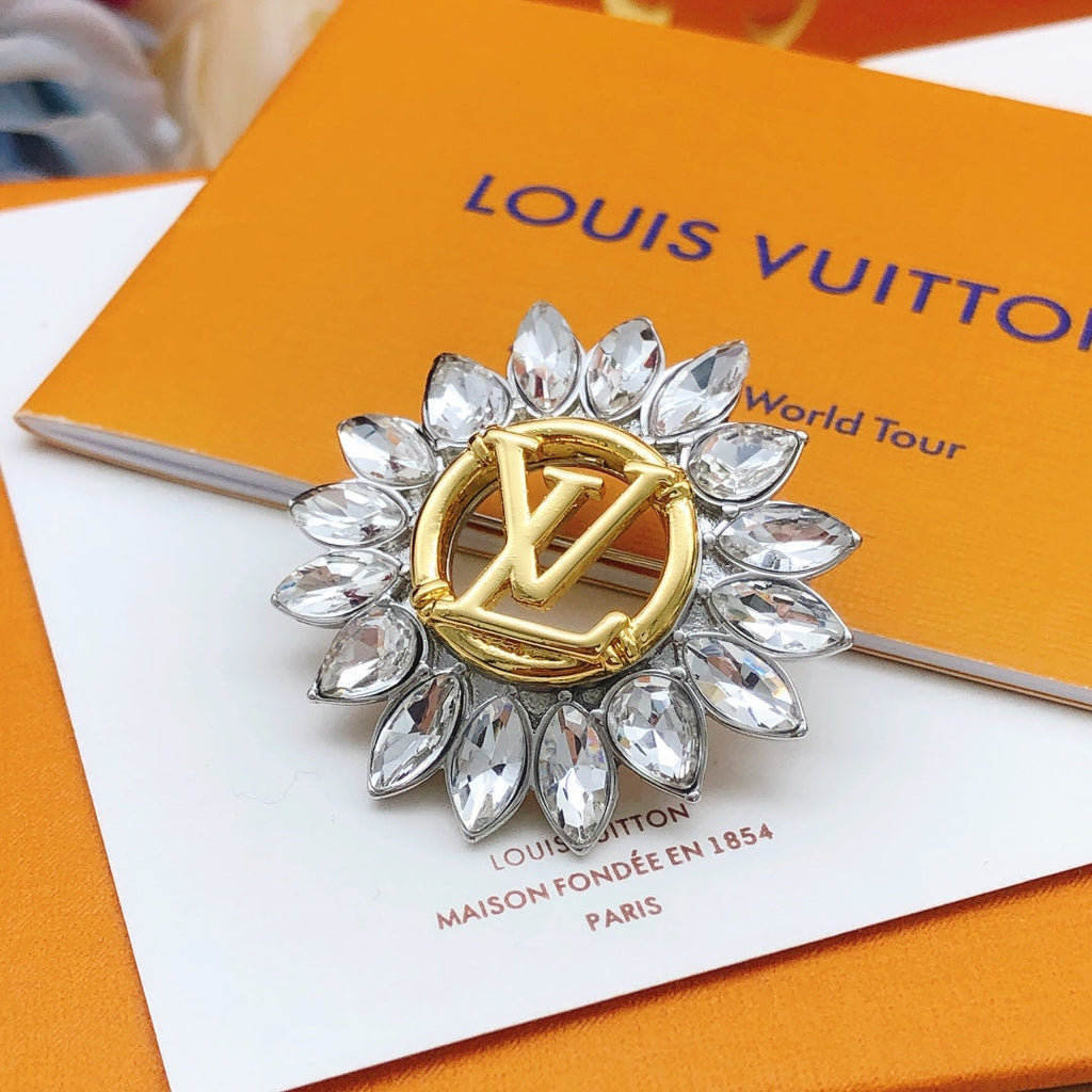 Louis Vuitton Sunflower 18K Gold Brooch
