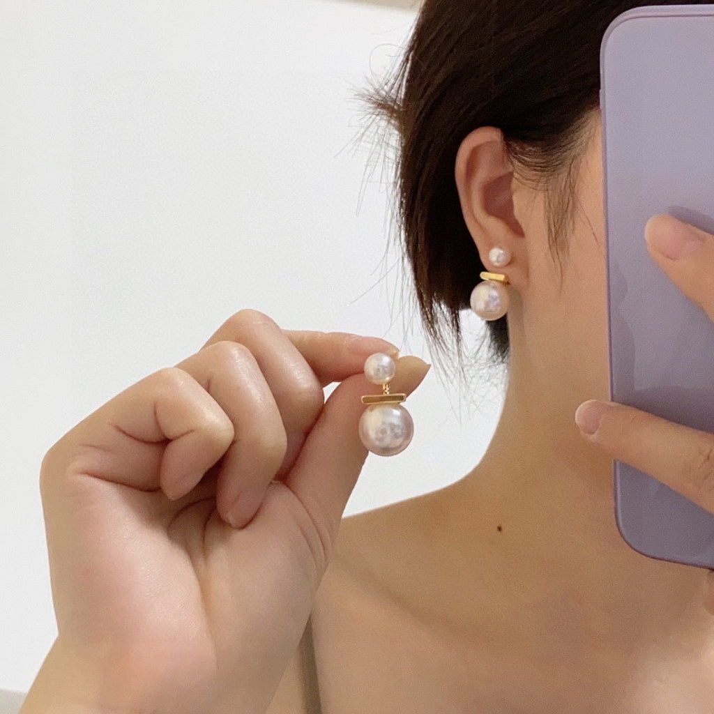 Celine Pearl 18K Gold Earrings