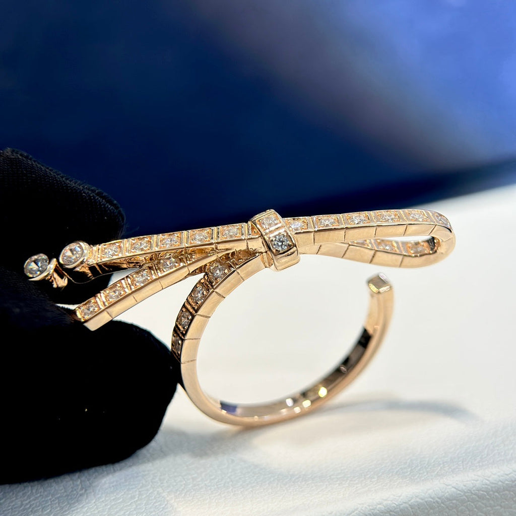 Chanel Ruban Diamonds 18K Gold Ring