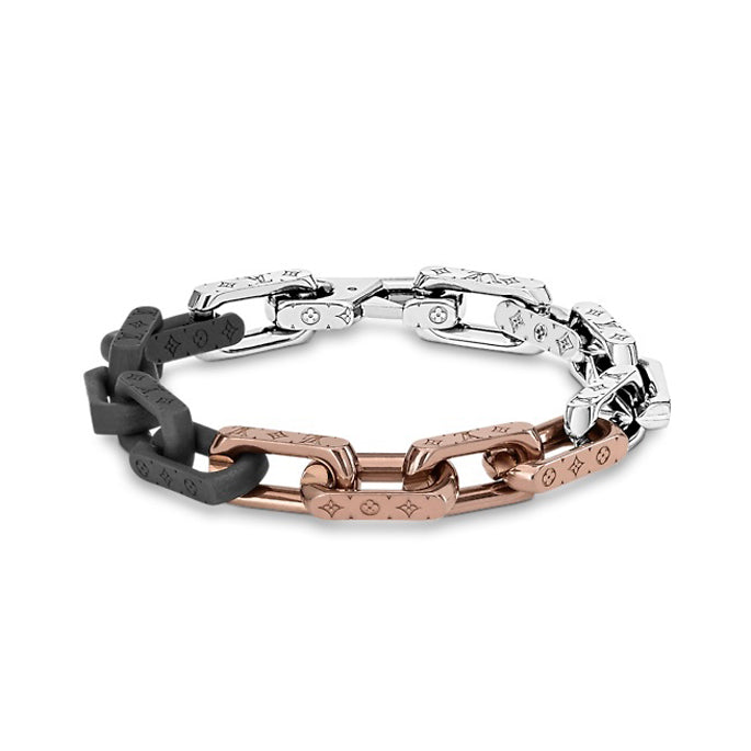 Louis Vuitton Monogram Chain 18K Gold Bracelet