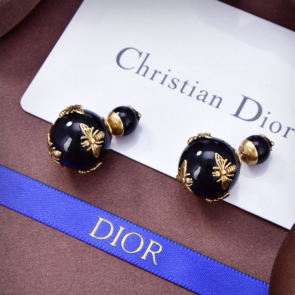 Dior Tribales Black 18K Gold Earrings