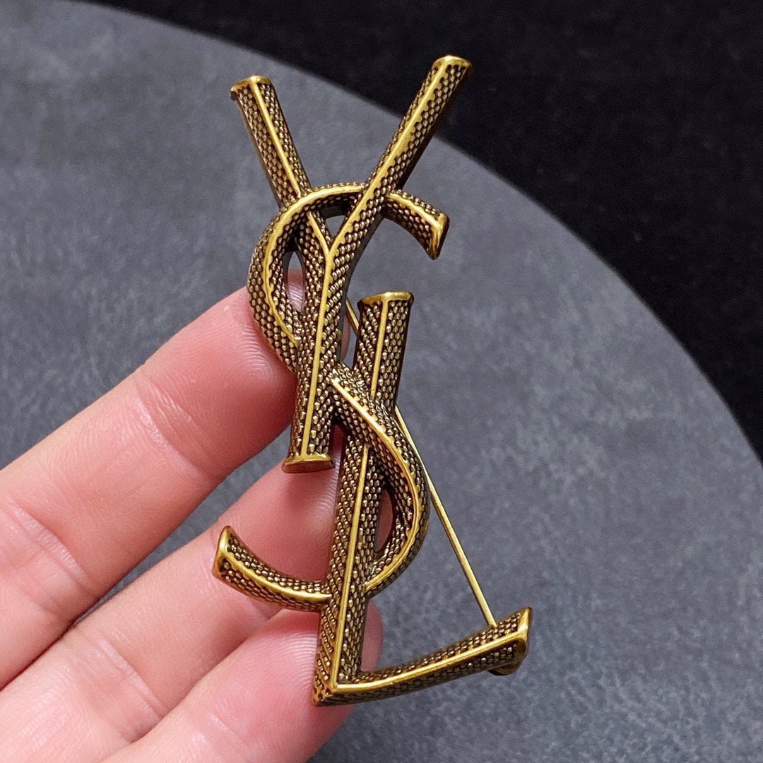 YSL Classic 18K Gold Brooch