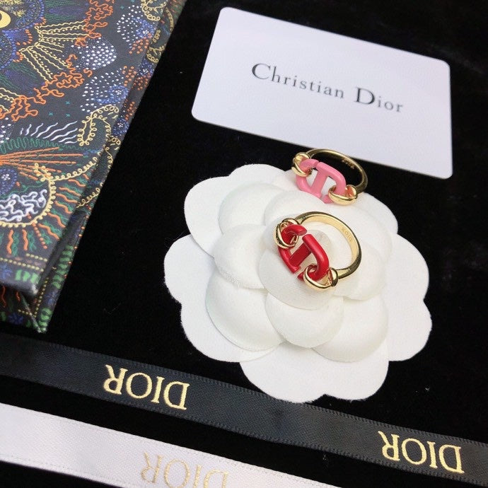 Dior Pink Heart 18K Gold Ring