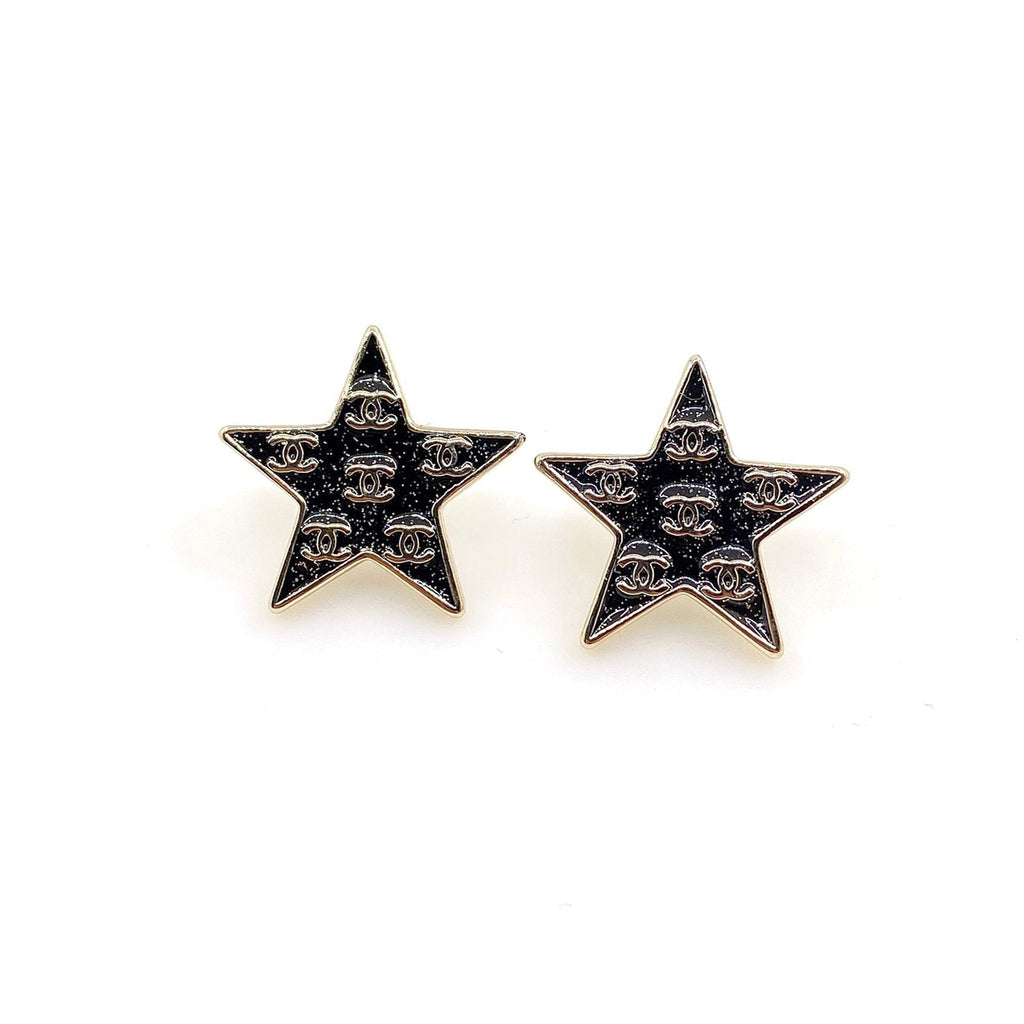 Chanel Star 18K Gold Earrings
