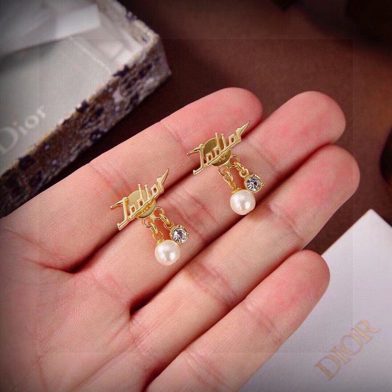 Dior J’Adior 18K Gold Earrings