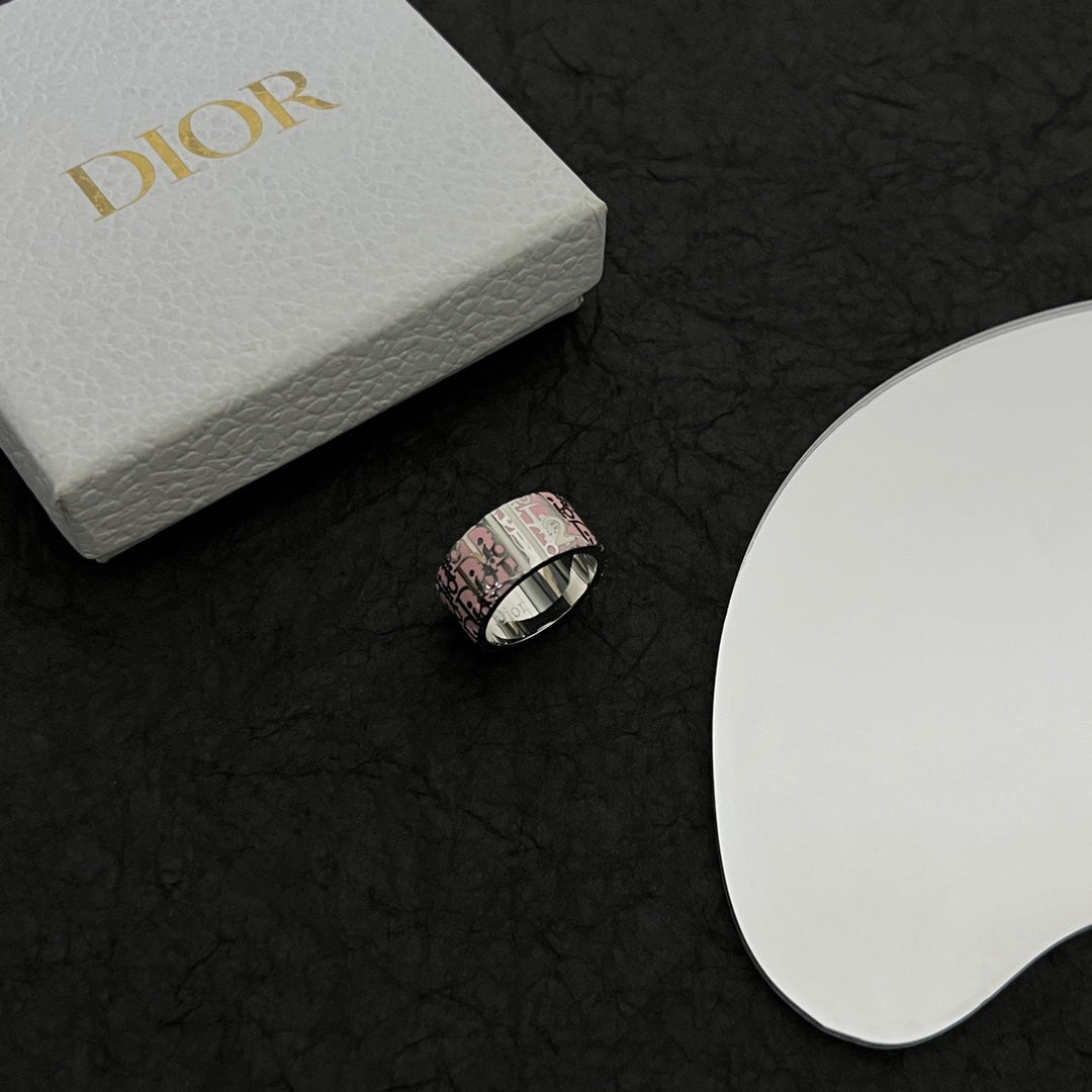 Dior Monogram Enamel 18K Gold Ring