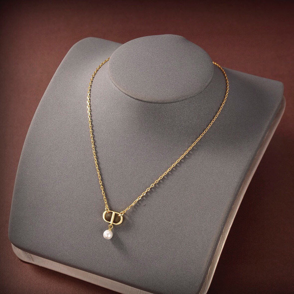 Dior Petit Pearl 18K Gold Necklace