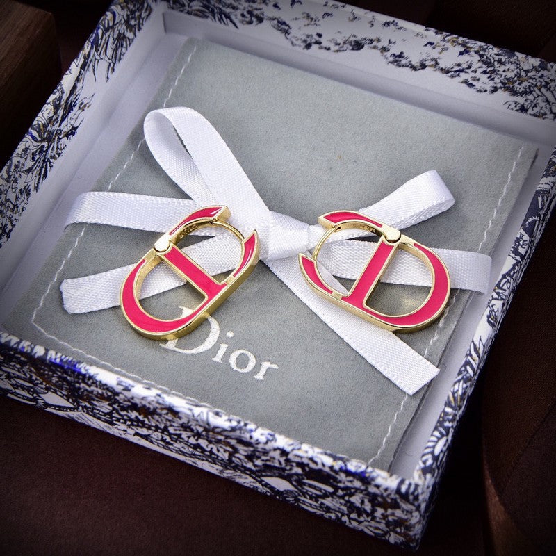 Dior 30 Montaigne Pink 18K Gold Earrings
