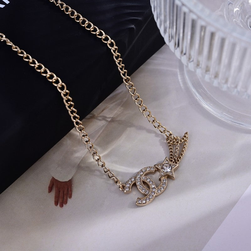 Chanel Star Diamond 18K Gold Necklace