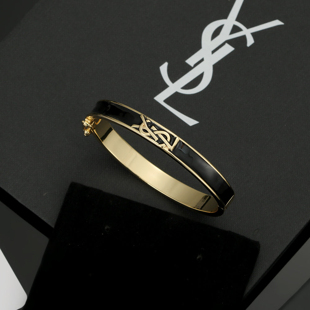 YSL Black 18K Gold Bracelet