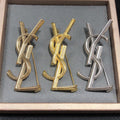 YSL Vintage 18K Gold Brooch