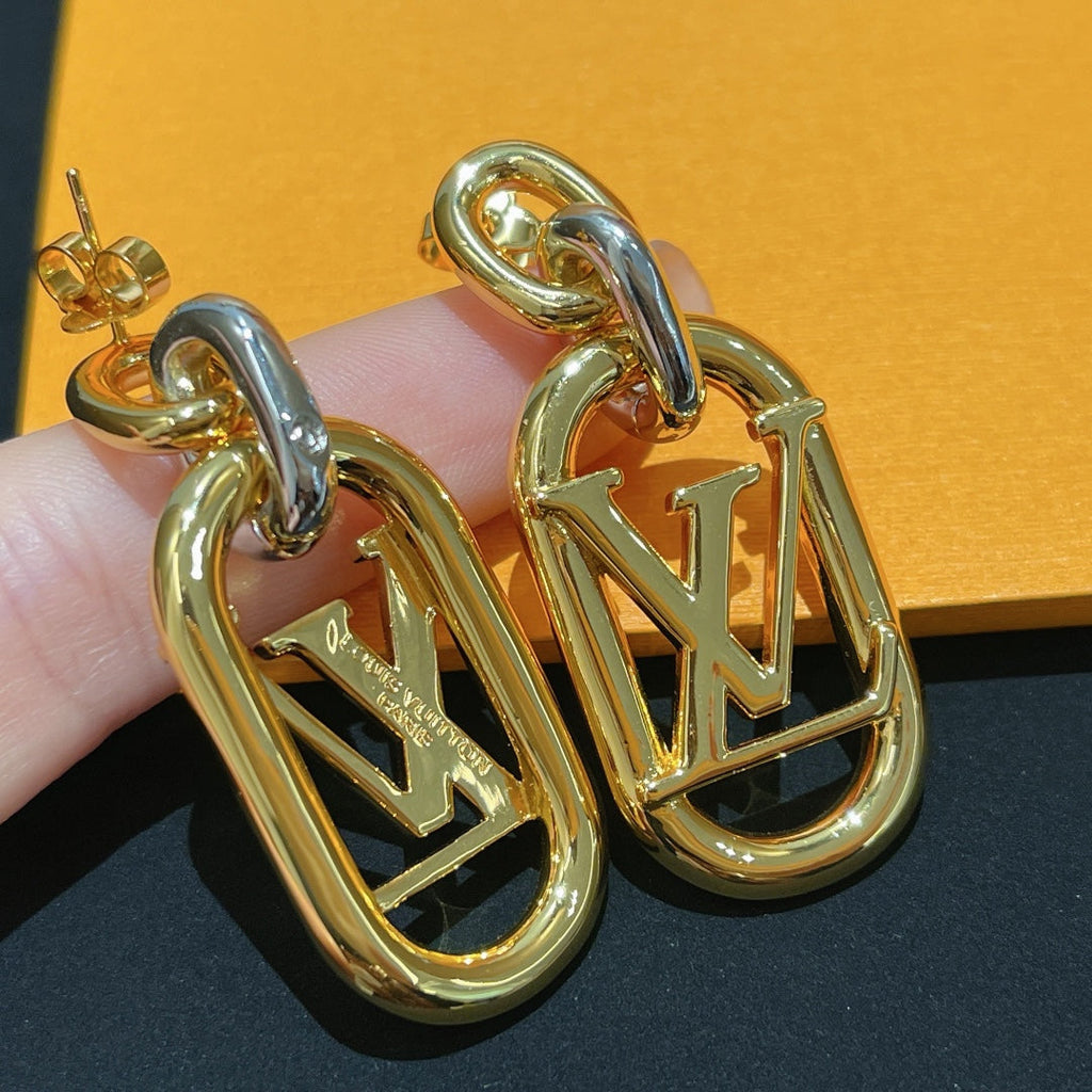 Louis Vuitton My Everyday Chain 18K Gold Earrings