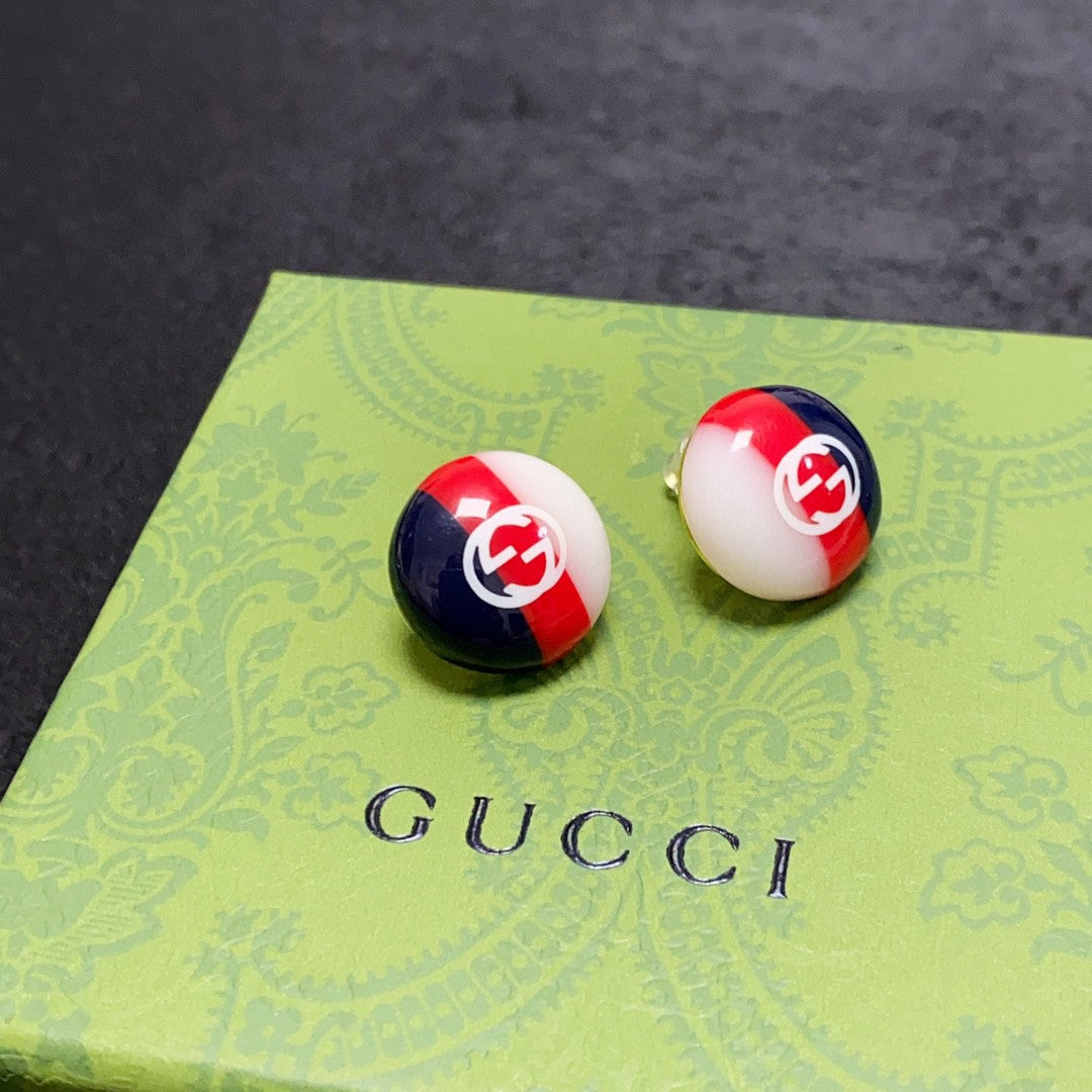 Gucci Double Color 18K Gold Earrings