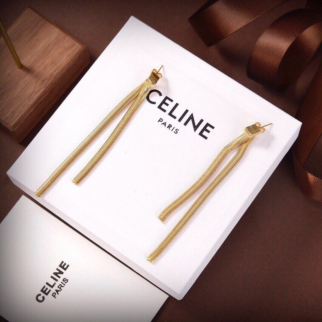 Celine Tassel 18K Gold Earrings