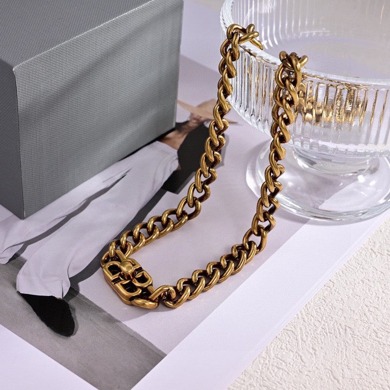 Balenciaga Monaco Chain 18K Gold Necklace