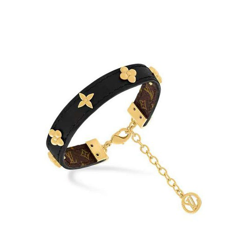 Louis Vuitton Fleurs Rivets 18K Gold Bracelet