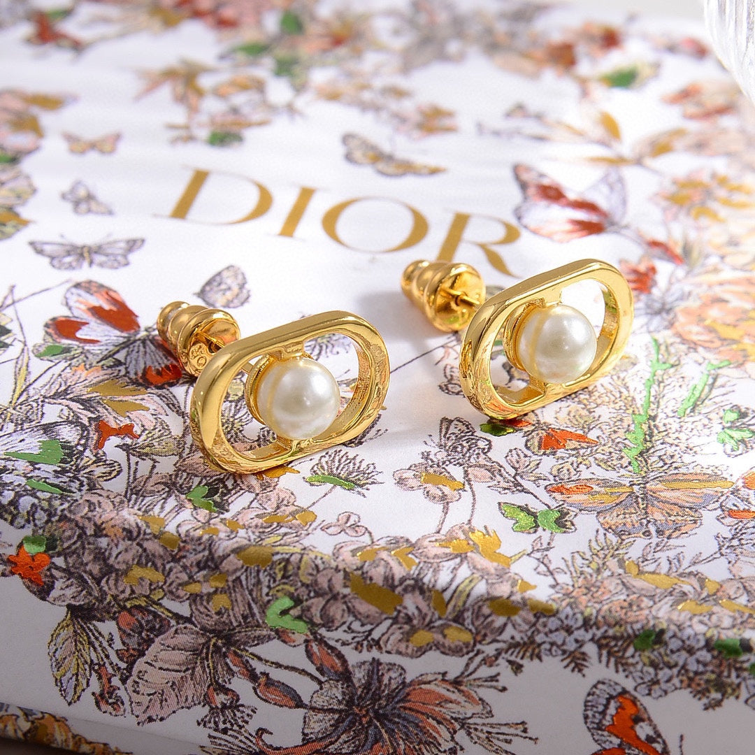 Dior Petit Jolie Mini Stud 18K Gold Earrings