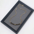 Chanel Vintage Gold Leather 18K Gold Necklace