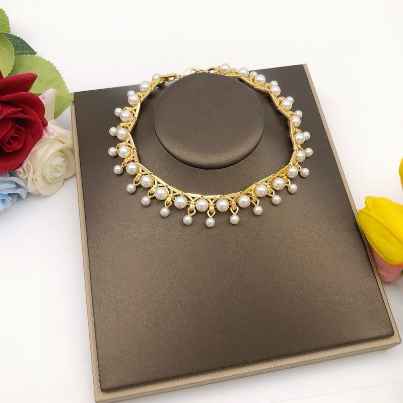 Dior 30 Montaigne Pearl 18K Gold Necklace