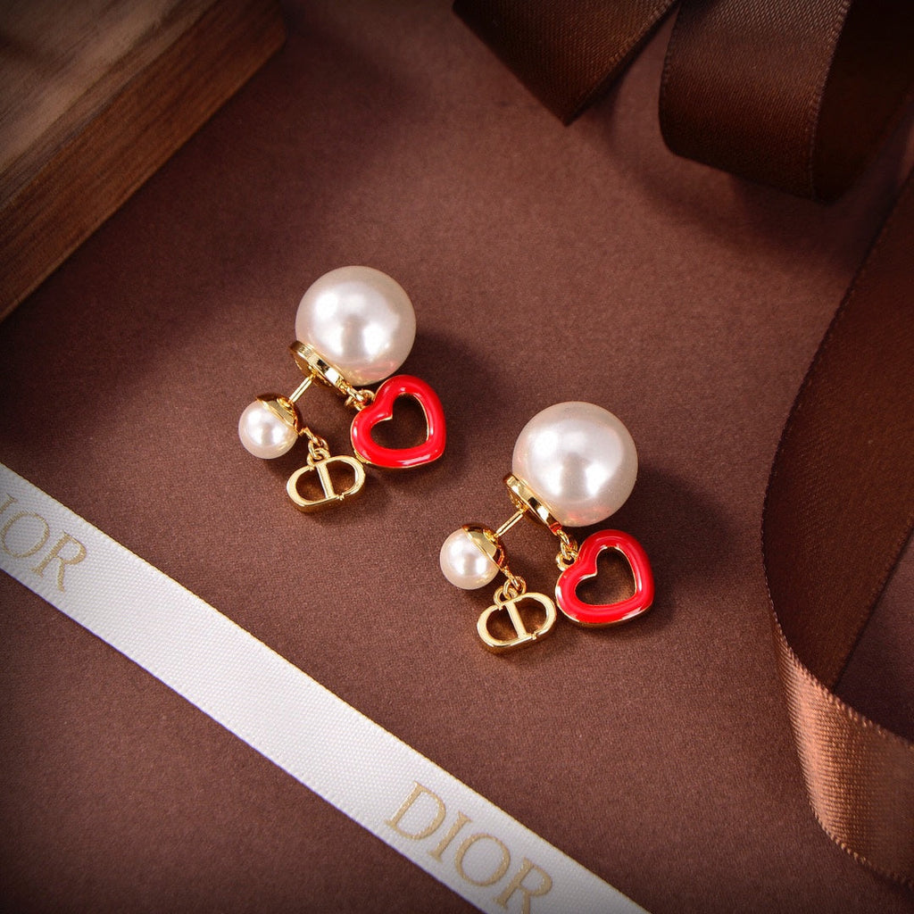 Dior Heart Valentine 18K Gold Earrings
