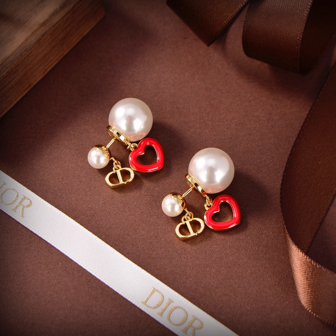 Dior Heart Valentine 18K Gold Earrings