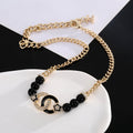 Chanel Black Pearls Diamonds 18K Gold Necklace