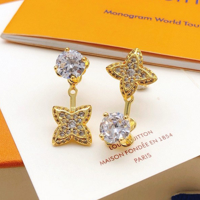 Louis Vuitton Blossom Monogram 18K Gold Earrings