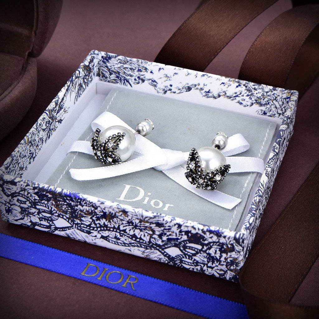 Dior Tribales Butterfly 18K Gold Earrings