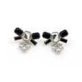 Chanel Bow Tie Crystals 18K Gold Earrings