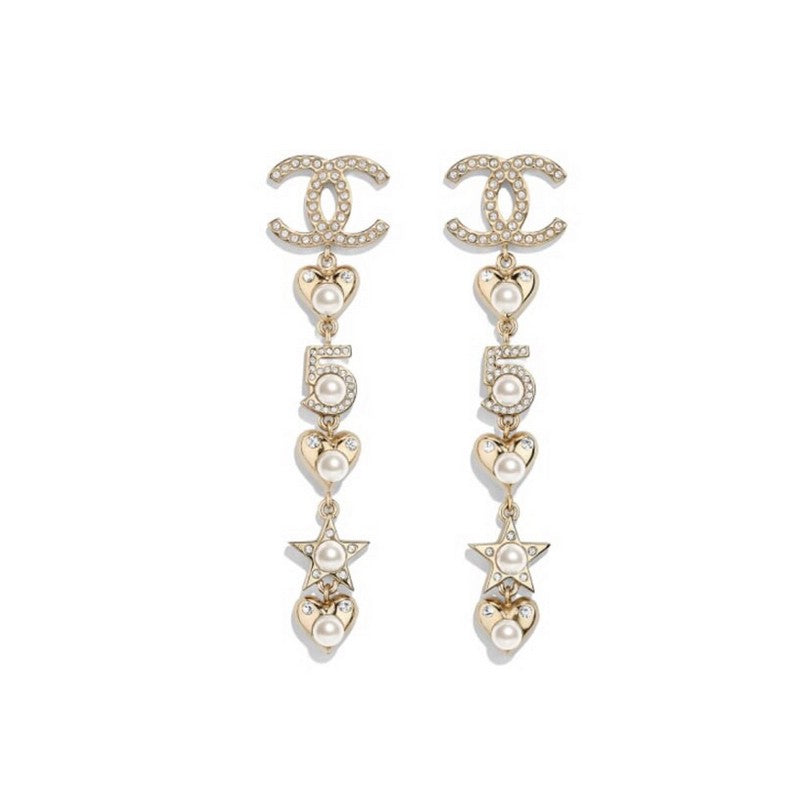 Chanel No.5 Long 18K Gold Earrings