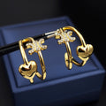 Celine Heart 18K Gold Earrings