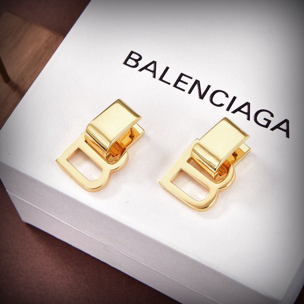 Balenciaga 18K Gold Earrings