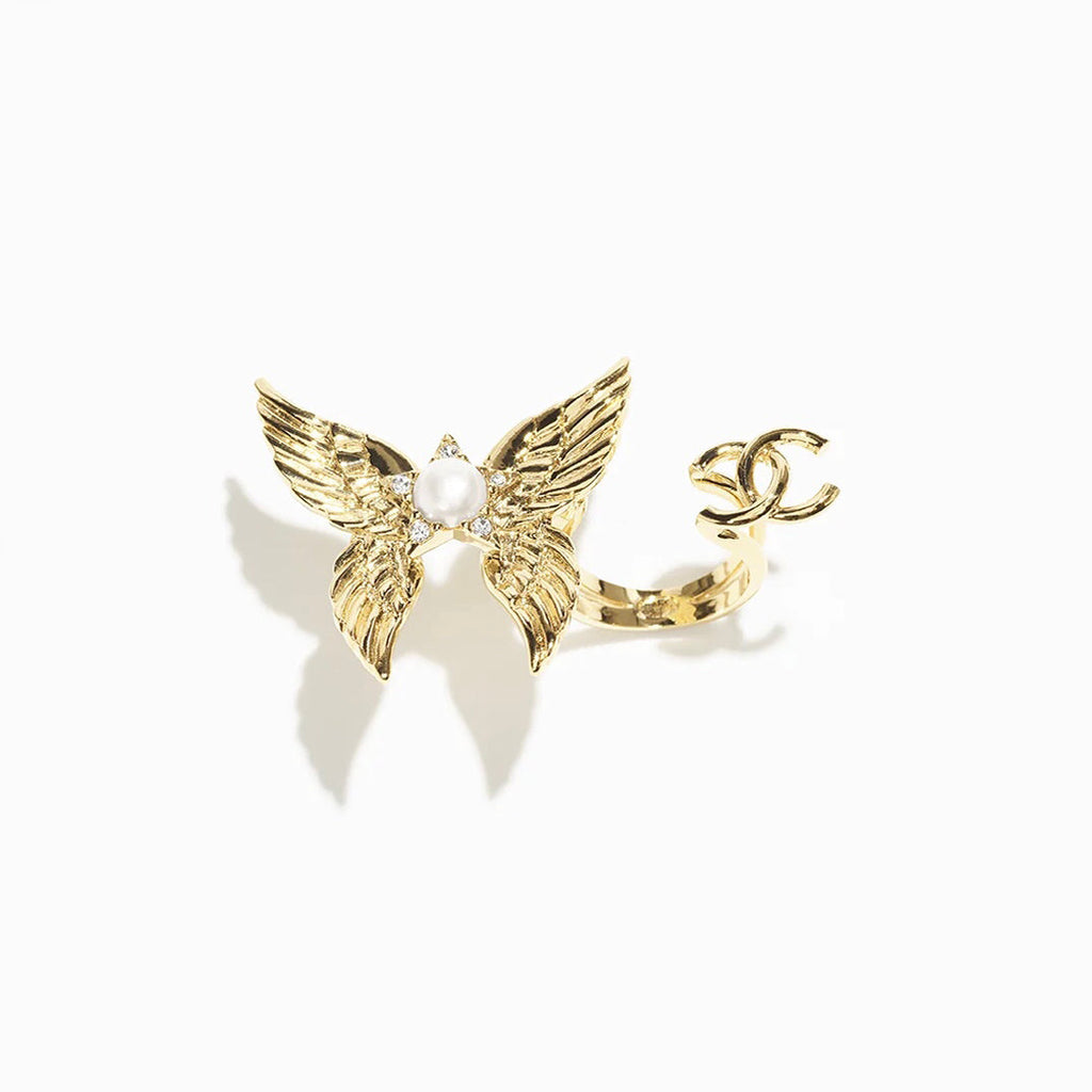 Chanel Butterfly Open 18K Gold Ring