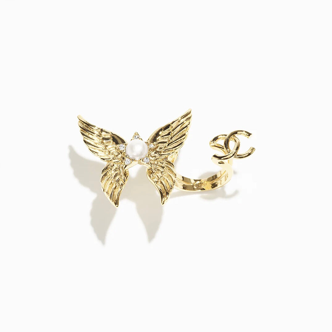 Chanel Butterfly Open 18K Gold Ring