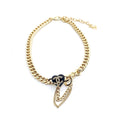 Chanel Black Choker 18K Gold Necklace
