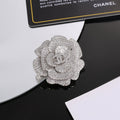 Chanel Camellia Diamonds 18K Gold Brooch
