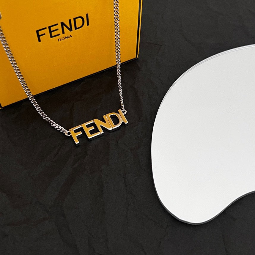 Fendi Script 18K Gold Necklace