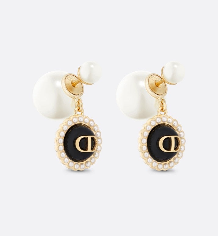 Dior Black Pearls 18K Gold Earrings