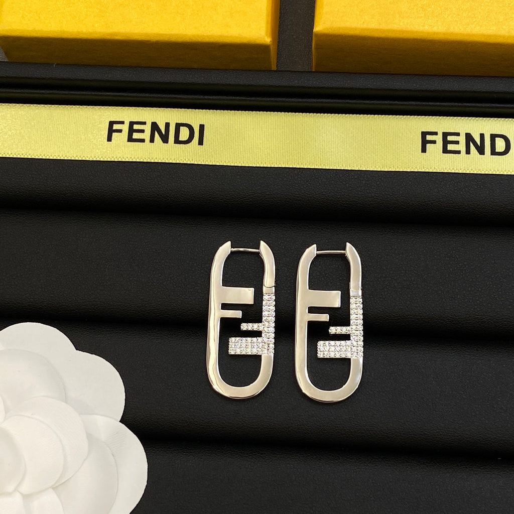 Fendi OLock 18K Gold Earrings