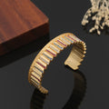 Celine Ver Open Cuff 18K Gold Bracelet