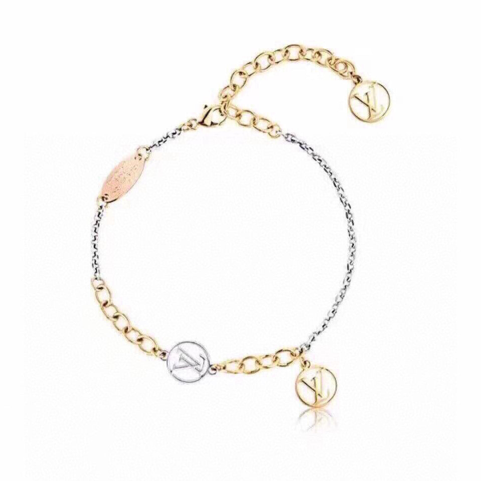 Louis Vuitton Logomania 18K Gold Bracelet