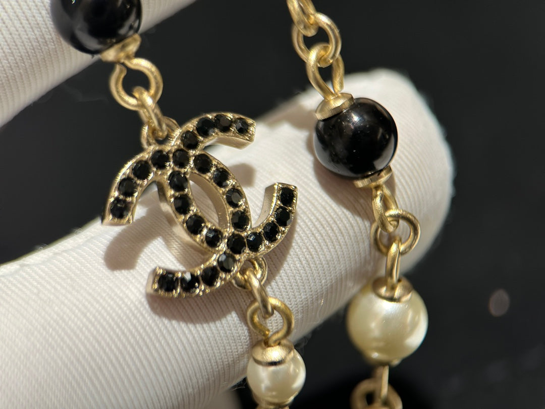 Chanel 24S Long Pearls 18K Gold Necklace