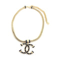Chanel Leather Chain 18K Gold Necklace